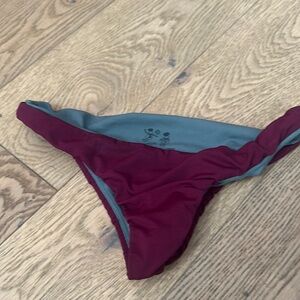 Jolyn Hermosa Burgundy and Gray Swim Bottom